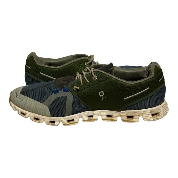 On Cloud Running Shoes Green Blue Gray Men's Size 8,5 Lightweight Trainers - Picture 5 of 8